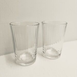 Clear Glass Beveled Juice Water Drinking Glass